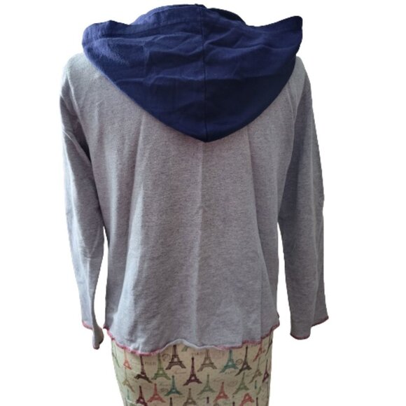 Vintage Fashion Bug S Full Zip LS Hooded American Flag Sweatshirt Hoodie - Picture 8 of 8